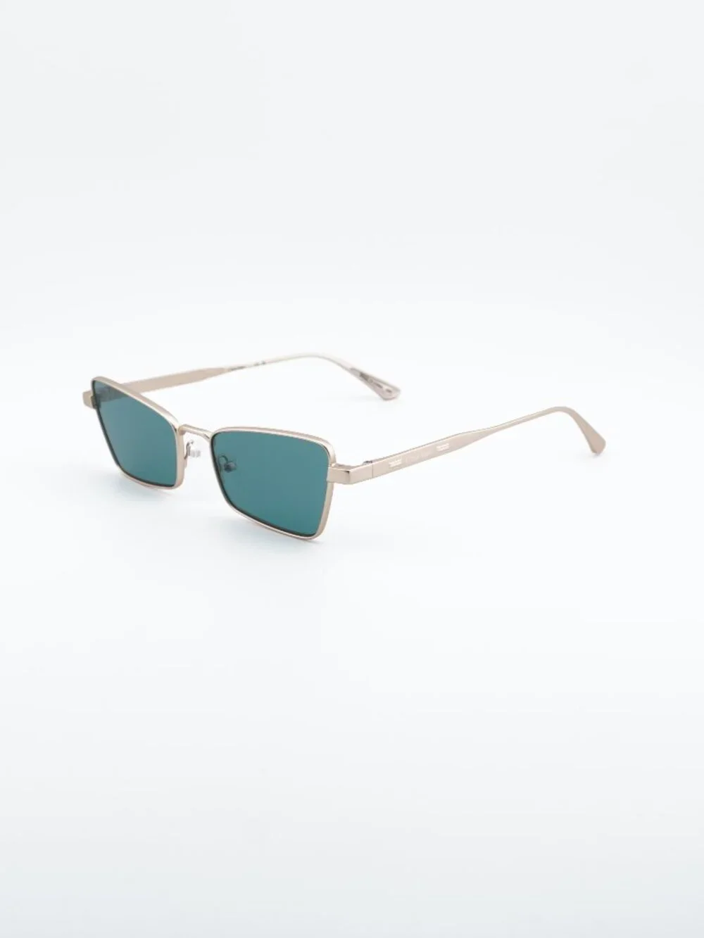 Calvin Klein CK24110S 716 Sunglasses Gold Butterfly Frame, Green Lenses
